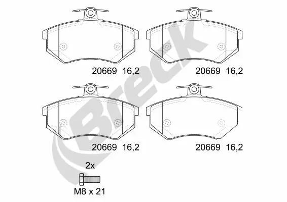 Brake Pad Set, disc brake 20669 00 701 00