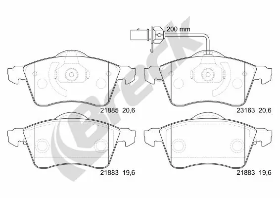 Brake Pad Set, disc brake 21885 00 701 10