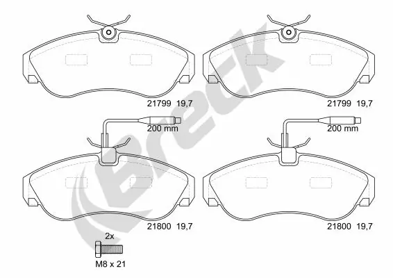 Brake Pad Set, disc brake 21799 00 703 10