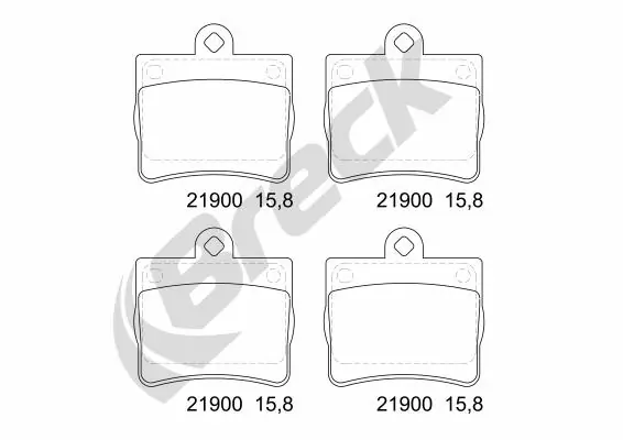 Brake Pad Set, disc brake 21900 00 702 00