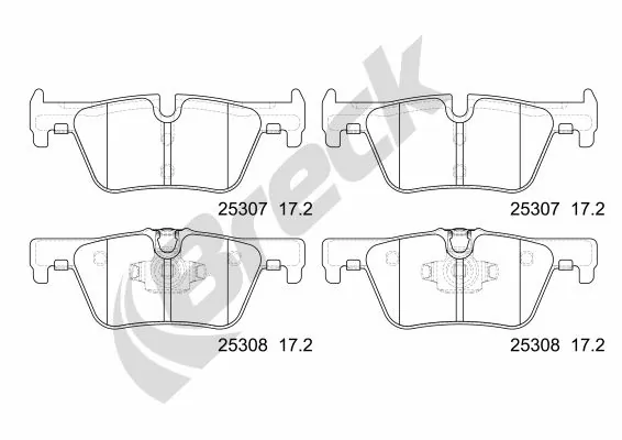 Brake Pad Set, disc brake 25307 00 704 00