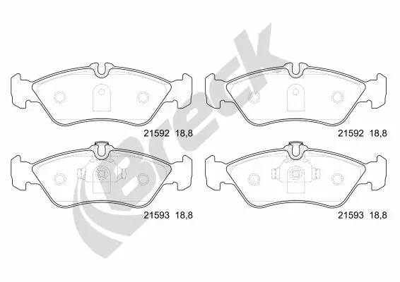 Brake Pad Set, disc brake 21592 00 705 10