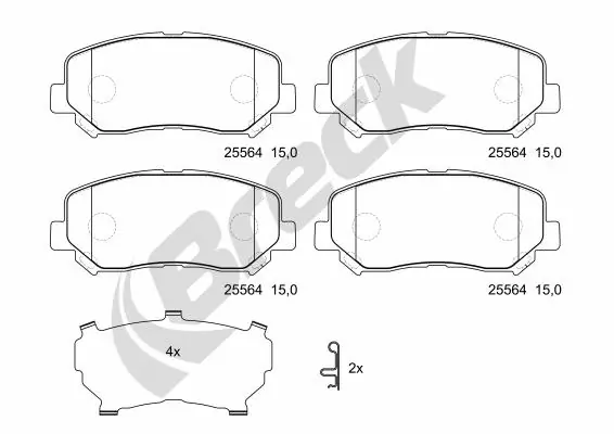 Brake Pad Set, disc brake 25564 00 701 00