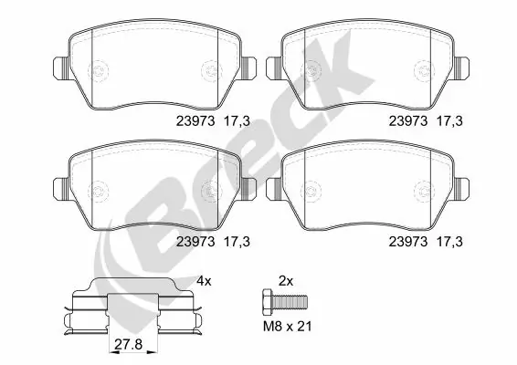 Brake Pad Set, disc brake 23973 00 702 00