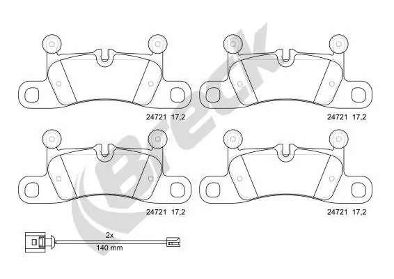 Brake Pad Set, disc brake 24721 00 553 00