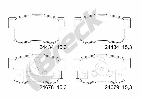 Brake Pad Set, disc brake 24434 00 704 00