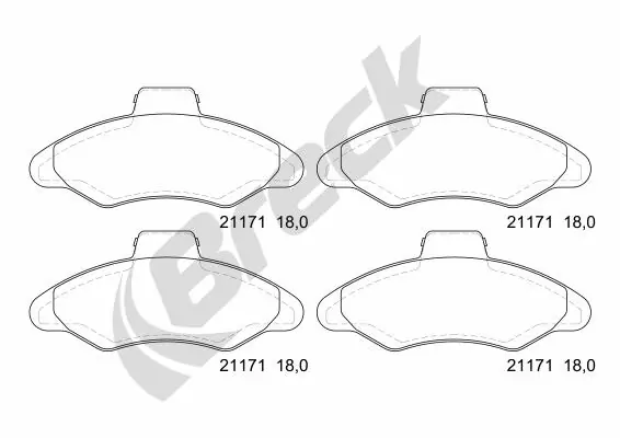 Brake Pad Set, disc brake 21171 00 702 00