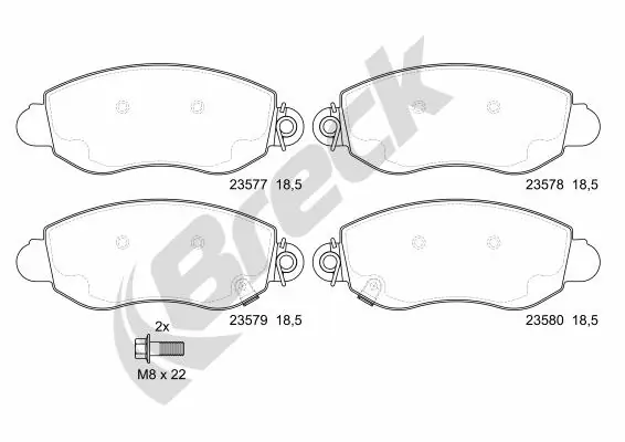 Brake Pad Set, disc brake 23577 00 703 10