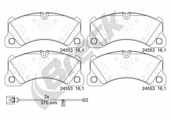 Brake Pad Set, disc brake 24553 00 553 00