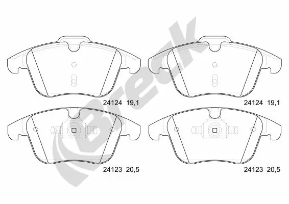 Brake Pad Set, disc brake 24123 00 701 00