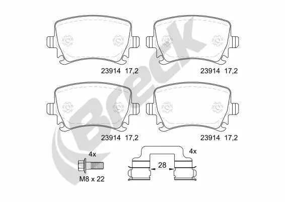 Brake Pad Set, disc brake 23914 00 704 10