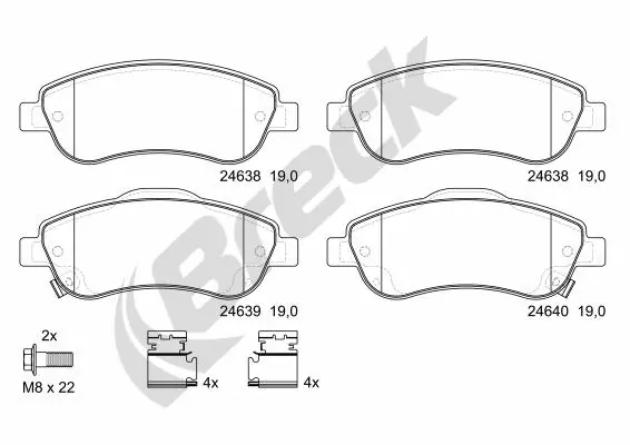 Brake Pad Set, disc brake 24638 00 701 00
