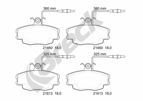 Brake Pad Set, disc brake 21460 00 702 10