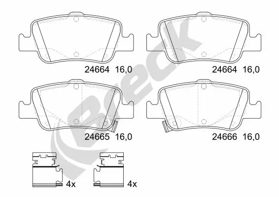 Brake Pad Set, disc brake 24664 00 704 10