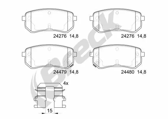 Brake Pad Set, disc brake 24276 00 704 10