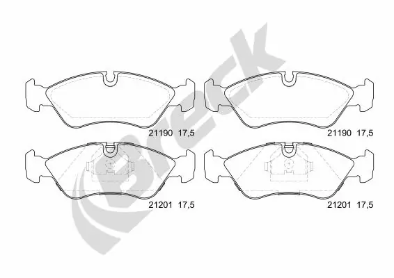 Brake Pad Set, disc brake 21190 00 701 00