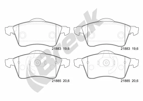 Brake Pad Set, disc brake 21883 00 701 00