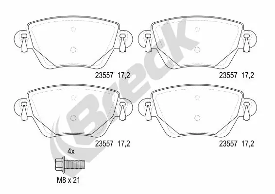 Brake Pad Set, disc brake 23557 00 704 10