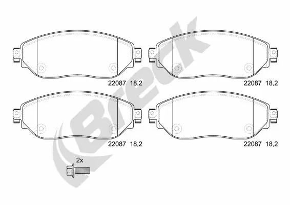 Brake Pad Set, disc brake 22087 00 703 00
