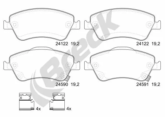 Brake Pad Set, disc brake 24122 00 701 10