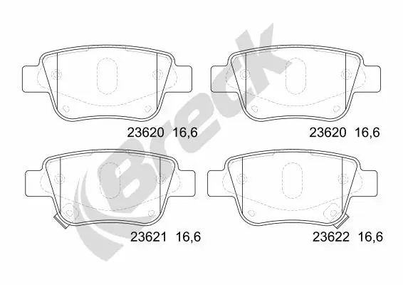 Brake Pad Set, disc brake 23620 00 702 10