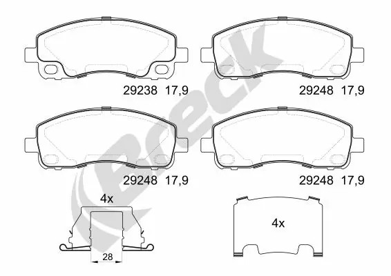 Brake Pad Set, disc brake 29238 00 703 00