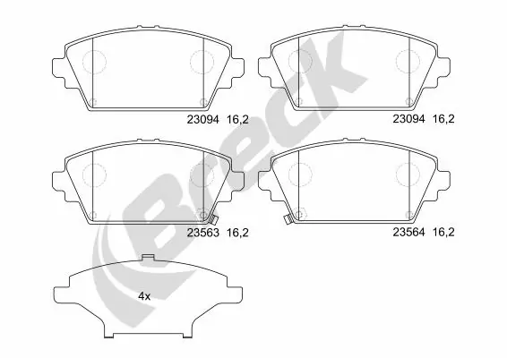 Brake Pad Set, disc brake 23094 00 701 00