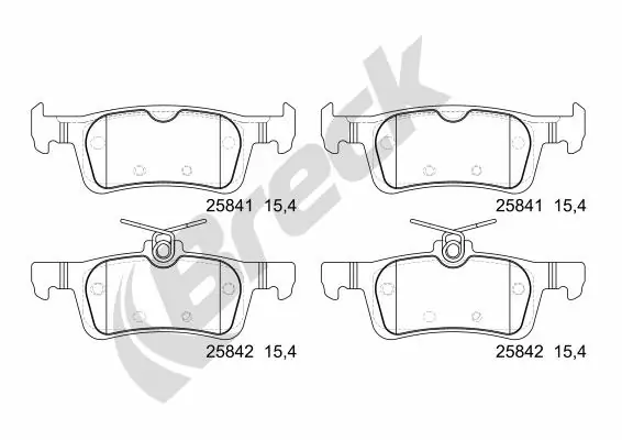 Brake Pad Set, disc brake 25841 00 704 00