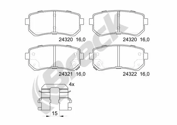 Brake Pad Set, disc brake 24320 00 704 10