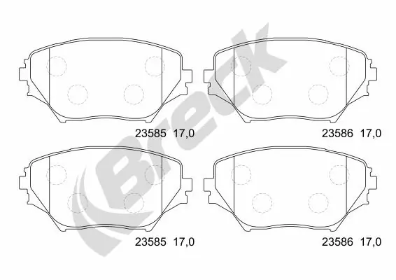 Brake Pad Set, disc brake 23585 00 701 00