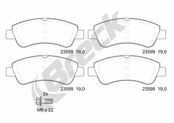 Brake Pad Set, disc brake 23599 00 701 00