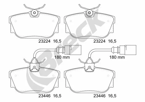 Brake Pad Set, disc brake 23446 00 702 10