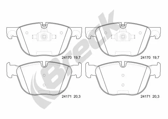 Brake Pad Set, disc brake 24170 00 552 00
