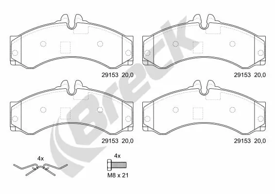 Brake Pad Set, disc brake 29153 00 703 00