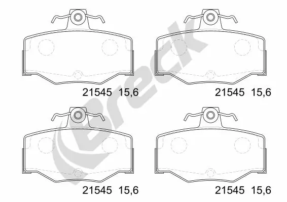 Brake Pad Set, disc brake 21545 00 704 00