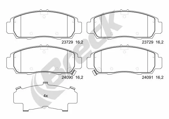 Brake Pad Set, disc brake 23729 00 701 00