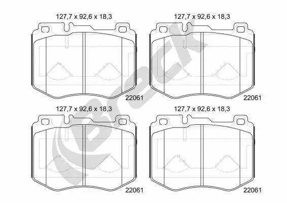 Brake Pad Set, disc brake 22061 00 551 00