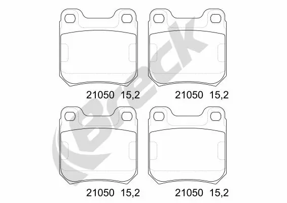Brake Pad Set, disc brake 21050 00 704 00