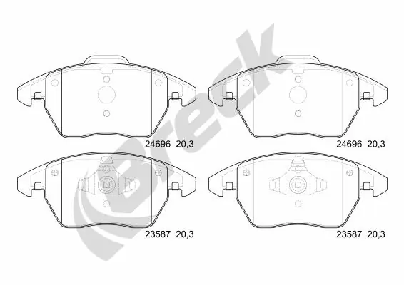 Brake Pad Set, disc brake 24696 00 701 00