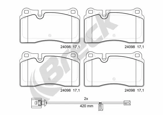 Brake Pad Set, disc brake 24098 00 551 00