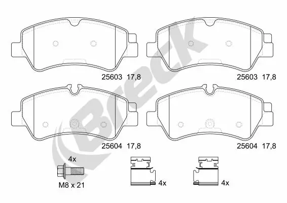 Brake Pad Set, disc brake 25603 00 703 00