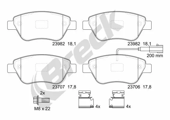 Brake Pad Set, disc brake 23979 00 701 10