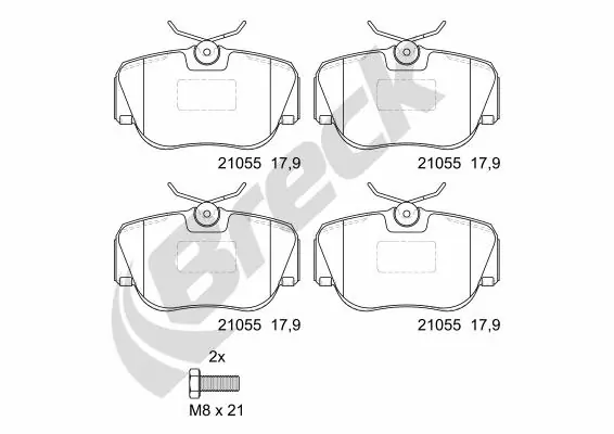 Brake Pad Set, disc brake 21055 00 701 00
