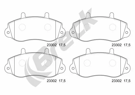 Brake Pad Set, disc brake 23302 00 703 00