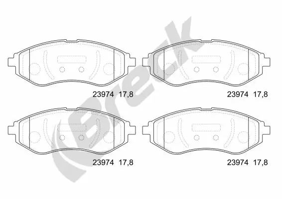 Brake Pad Set, disc brake 23974 00 702 00