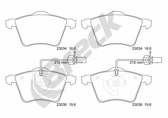 Brake Pad Set, disc brake 23034 00 703 10