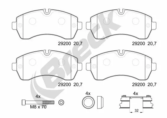 Brake Pad Set, disc brake 29200 00 653 00