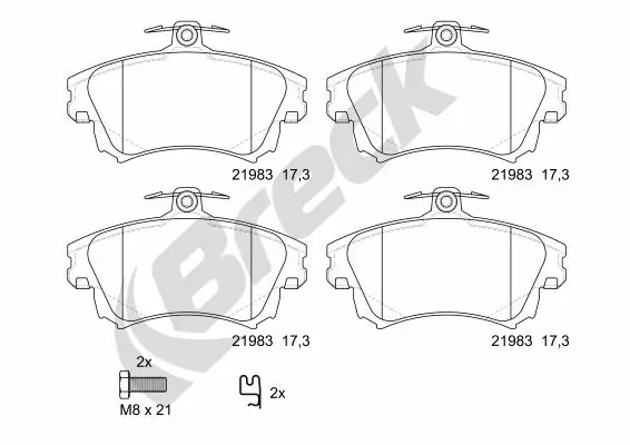 Brake Pad Set, disc brake 21983 00 701 10