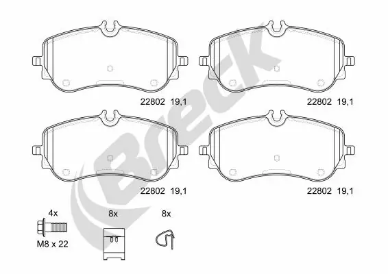 Brake Pad Set, disc brake 22802 00 653 00
