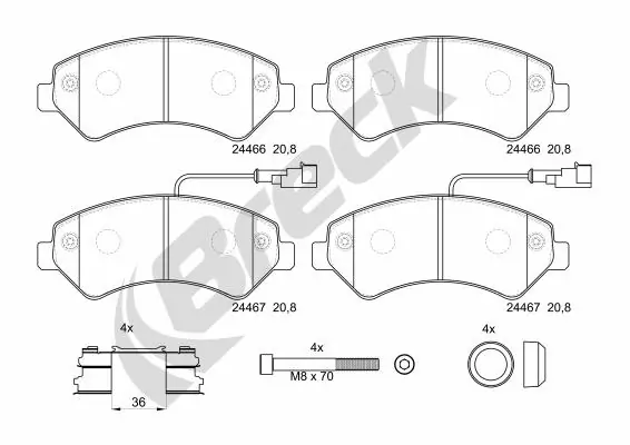 Brake Pad Set, disc brake 24467 00 653 20
